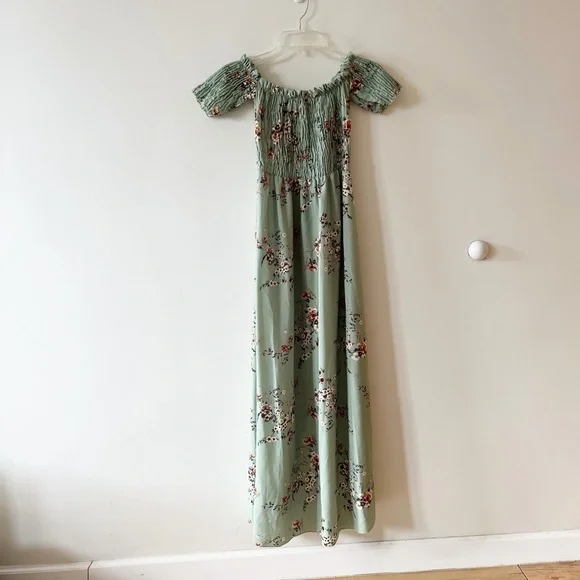 Boohoo green floral maxi dress - Picture 5 of 5